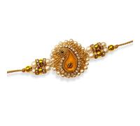 October Spice Handmade Rakhi for Brother - Traditional Indian Rakhi for Brother with Elegant Design - Unique Gift for Rakshabandhan Festival - Celebrate Bond of Love with Best Rakhi, One Size, Acrylic