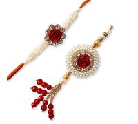 October Spice Handmade Rakhi for Brother - Traditional Indian Rakhi for Brother with Elegant Design - Unique Gift for Rakshabandhan Festival - Celebrate Bond of Love with Best Rakhi, One Size, Acrylic