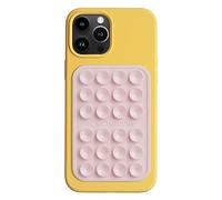 OCTOBUDDY MAX || Silicone Suction Phone Case Adhesive Mount || Compatible with iPhone and Android, Anti-Slip Hands-Free Mobile Accessory Holder for Selfies and Videos (MAX - Chalk Pink)