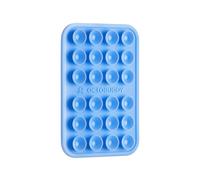 OCTOBUDDY || Silicone Suction Phone CASE Adhesive Mount || Compatible with iPhone and Android Cellphone Cases, Anti-Slip Hands-Free Mobile Accessory Holder for Selfies and Videos (Baby Blue Jay)