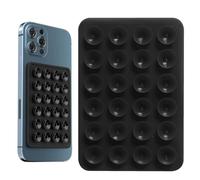 Octobuddy, Silicone Suction Phone Case, Suction Phone Case Adhesive Mount | Hands-Free Shower Phone Holder | Suction Cup Phone Mount For Kitchen Bathroom, Black