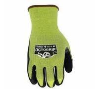 Octogrip ANTI CUT LEVEL 5 NITRILE Coated Safety Work Gloves PW275 (8M), Yellow/Black