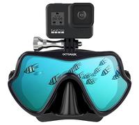 Octomask Frameless Gopro Dive Mask For Diving And Snorkeling Works With Hero2/Hero3/Hero3+ And Hero4 Cameras - Black, One Size