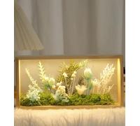 Octonyluck Shadow Box Frame Display Case with Led Light, Wooden Dried Flower Frame, 3D Picture Frame, Shadow Box Display Case Box for Memorabilia, Baby Items, Crafts, Tickets and Photos