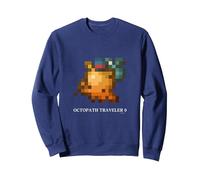 OCTOPATH TRAVELER 0 - Octopuff Pixel Sweatshirt, Adult Unisex, Navy Blue, X-Large
