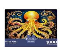 Octopus 1000 Pc Puzzle for Wall Decor - Golden Octopus Cosmic Dark Mystical Inch Suitable for Decompression And Wall Decor for Adults38x26cm/1000pcs