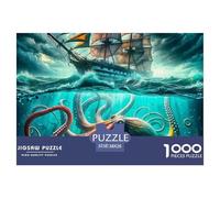 Octopus 1000 Piece Jigsaw Puzzle For Adults Educational Games Stress Relief Puzzle Cultivate The Spirit of Teamwork for Men, Women, Elders, Seniors 38x26cm/1000pcs