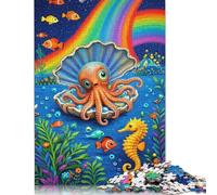 Octopus 1000 Piece Jigsaw Puzzle for Adults-Puzzles Teenagers Paper Puzzles- Relax Puzzles Games-Brain Teaser Puzzle 1000pcs (38x26cm)