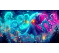 octopus 1000 Piece Jigsaw Puzzles for Adults Educational Games Jigsaw Puzzle Home Decoration for The Whole for Women, Gifts for Men 38x26cm/1000pcs