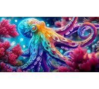octopus 1000 Piece Jigsaw Puzzles for Adults Family Challenge Toys Jigsaw Puzzle Home Decoration for Adults and Kids Age 12 Years Up 38x26cm/1000pcs