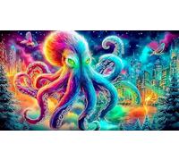octopus 1000 Piece Jigsaw Puzzles for Adults Family Challenge Toys Jigsaw Puzzle Home Decors for The Whole for Women, Gifts for Men 38x52cm/1000pcs
