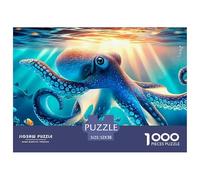 Octopus 1000 Piece Marine Animals Jigsaw Puzzle for Adults Challenging for Challenging Family Activity Games Colorful Hard Puzzle for 52x38cm/1000pcs Family Decorations