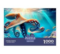 Octopus 1000 Piece Marine Animals Jigsaw Puzzles for Adults Challenging Adults Age 12 Years Up - Challenge Edition Hard Puzzle for 70x50cm/1000pcs Family Decorations