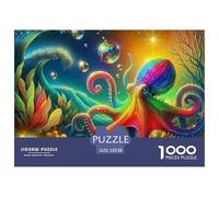 Octopus, 1000-piece Puzzle, A Mindful Pastime for Relaxation And Skill-building, Great for Interior Décor, Suitable for Ages 10+, 52x38cm/1000pcs
