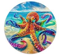 Octopus 1000 Piece Round Puzzles for Kids And Adults Gift for Family Colorful for Impossible for Creative for Teenagers And Adults 1000pcs (67.5x67.5cm)