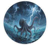 Octopus 1000 Piece Round Puzzles for Kids And Adults Jigsaw Colorful for Animal And Home Decor Unique Challenge Games 1000pcs (67.5x67.5cm)
