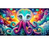 octopus 1000 Pieces Jigsaw Puzzles for Adults Challenging Game Jigsaw Puzzle Home Decors for The Whole for Women, Gifts for Men 38x26cm/1000pcs