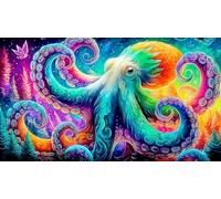 octopus 1000 Pieces Jigsaw Puzzles for Adults Educational Games Jigsaw Puzzle Home Decoration for The Whole for Women, Gifts for Men 38x52cm/1000pcs