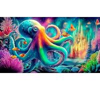 octopus 1000 Pieces Jigsaw Puzzles for Adults Educational Games Jigsaw Puzzle Home Decoration for The Whole for Women, Gifts for Men 38x52cm/1000pcs