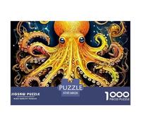 Octopus 1000 Pieces Jigsaw Puzzles For Adults Family Challenge Toys Stress Relieving Entertainment Cultivate The Spirit of Teamwork for Family Decorations 38x26cm/1000pcs