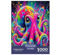 Octopus 1000 Pieces Jigsaw Puzzles with Paper Art Home Decors for Adults And Kids Age 12 Years Up Stunning Puzzle 38x26cm/1000pcs