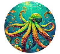 Octopus 1000 Pieces Jigsaws Creative Arts Circular Puzzle Jigsaw Puzzles for Adults And Kids Challenging & EducationalArt 1000pcs (67.5x67.5cm)