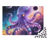 Octopus 1000pc Cosmic Octopus Heavy-duty Cardboard Jigsaw Puzzle for Brain Teaser Lovers Team Building Home Leisure Time Value for Money 38x26cm/1000pcs