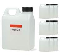 Octopus 10x 1000 ml canisters, 1 litre water canisters Camping, empty plastic canisters for food, oils or chemicals, plastic canisters made of HDPE plastic