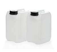 Octopus 2 x 5 Litre Empty Canisters Made of HDPE, with Cap DIN 51 mm and UN Approval, Water Canister, Food-Safe