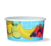 Octopus 200x ice Cream Cup, Cardboard ice Cream Cup, Fruit Cup with a Filling Capacity of 160 ml for 1 Scoops of ice Cream