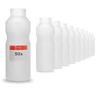 Octopus 500 ml squeeze bottles, dosing bottles with hinged lid and silicone opening, ketchup bottles or sauce bottles, incl. labelling labels, 50x