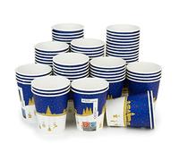 Octopus 75x Mulled Wine Cups, Paper Cups (sustainably Produced) Winter Motif with 200 ml Filling Volume