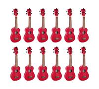 Octopus Academy soprano ukulele classroom pack of 12 - Candy apple red