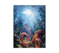 Octopus and coral submarine，Jigsaw Puzzles for Adults 1000, Puzzles for Adults, Challenging Puzzles, Puzzle Game for The Whole for Women, Gifts for Men（50x70cm）-J28