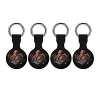 Octopus Armed With Knowledge Compatible with Airtag GPS Cases 4PCS