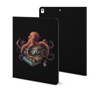 Octopus Armed With Knowledge Printed Tablet Case with Pencil Holder Unisex Slim TPU Protective Cover Compatible with iPad 2020/Pro 2020/Pro 2021/Air4/Air5
