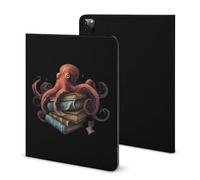 Octopus Armed With Knowledge Printed Tablet Case with Pencil Holder Unisex Slim TPU Protective Cover Compatible with iPad 2020/Pro 2020/Pro 2021/Air4/Air5