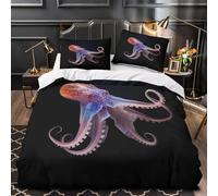 Octopus Art Comforter Cover 3D Design Printed Super Soft 3 Piece Bedding Set Zipper Duvet Cover Ultra Soft Durable for Kids Adults Teens Women Girls Boys Youth Double（200x200cm）