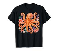 Octopus Art Sea Creature Men Women Kids Octopus Value Graphic T-Shirt, Men, Black, L