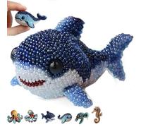 Octopus Bead Embroidery Kit, 3D Ocean Animals DIY Beadwork Craft Kit, Beaded Ornament Kit Art Craft Supplies, Handmade Home Decor Gift for Craft Lover Beader Lover (F)
