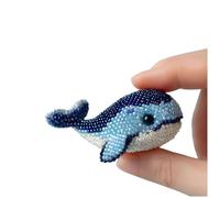 Octopus Bead Embroidery Kit, Ocean Animals Three-Dimensional Starter Embroidery Set, Beadwork Craft Kit for Beginners with Full-Color Step-by-Step Instruction Sheet (BLUEC)