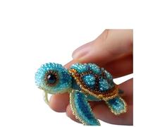 Octopus Bead Embroidery Kit, Ocean Animals Three-Dimensional Starter Embroidery Set, Beadwork Craft Kit for Beginners with Full-Color Step-by-Step Instruction Sheet (BLUEF)