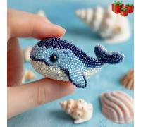 Octopus Bead Embroidery Kits,Ocean Animals Crystal Art Buddies,DIY Embroidery Beads Kit for Beginners with Full-Color Step-by-Step Instruction Sheet for Craft Lover (D)