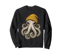 Octopus Beanie Hat Cute Realistic Sea Animal Fine Art Design Sweatshirt
