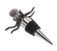 Octopus Bottle Stopper Decorative Wine Plug Reusable | Alloy Build with Stainless Steel and Rubber, Bionic Eight-leg Form, for Whisky and Sparkling Bottles