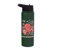 Octopus Bubble Tea Onigiri Stainless Steel Insulated Water Bottle