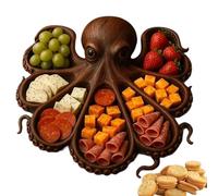 Octopus Charcuterie Platter - Fruit Trays Dinner Plates, Farmhouse Charcuteries Board | Kitchen Serving Platters Set with Cheese Meat Fruits Seafood Lovers Entertainers Dining Picnic Counterware