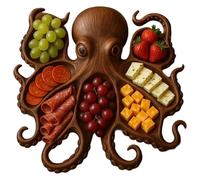 Octopus Charcuterie Platter, Marine-themed Party Food Tray, Novel And Unique Marine Monster Design Service Board, Suitable For Cheese, Bread, Meat, Fruits, Seafood, Snacks, Gifts For Seafood Lovers(Oc