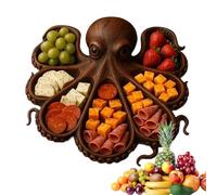 Octopus Charcuterie Platter - Theme Octopus Platter | Cthulhu Octopuss Snack Plate Cheese Board | Octopuses Food Serving Tray Containers for Seafood and Entertainers