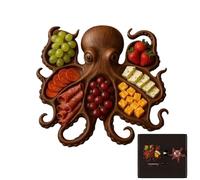 Octopus Charcuterie Platter - Theme Octopus Platter | Cthulhu Octopuss Snack Plate Cheese Board | Octopuses Food Serving Tray Containers for Seafood and Entertainers